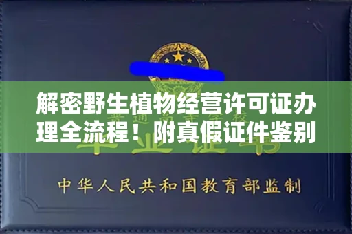 北京解密野生植物经营许可证办理全流程!附真假证件鉴别方法
